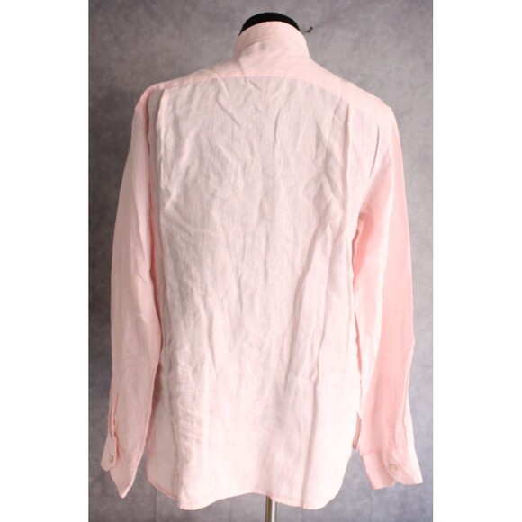 Vilebrequin Men's Casual Long Sleeves Shirts Size XL Pink 100% Linen - Picture 6 of 11
